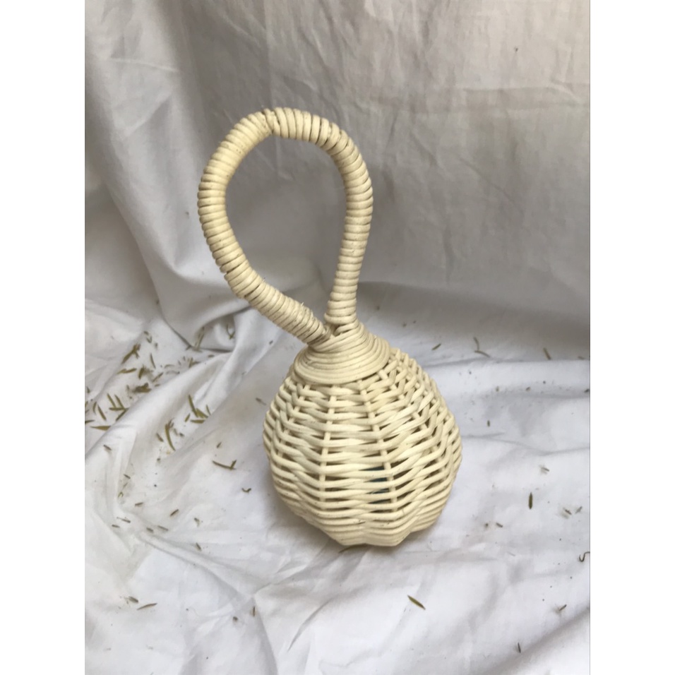 Chuông Đồ Chơi Cho Bé- Chất Liệu Mây Đan Thủ Công - Có Thể Làm Đạo Cụ Chụp Hình Hoặc Trang Trí Phòng Cho Bé Rất Xinh Xắn