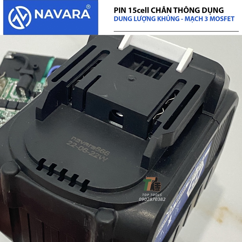 Pin máy khoan, Pin máy bulong, Chân thông dụng , pin 15cell mạch 3mosfet