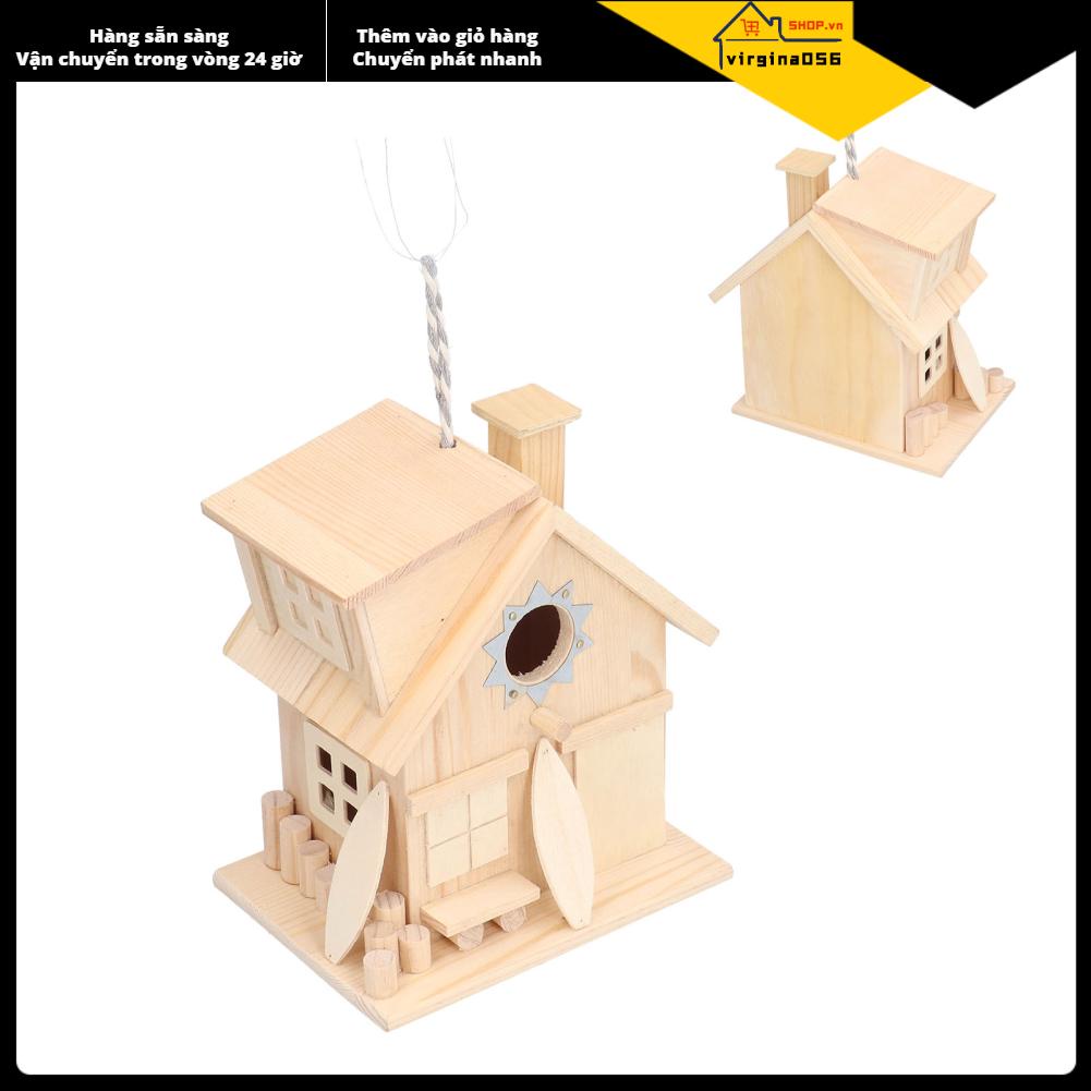Virgina056 Nhà chim bằng gỗ ngoài trời Phong cách nông thôn Vườn treo trang trí Tổ yến cho én