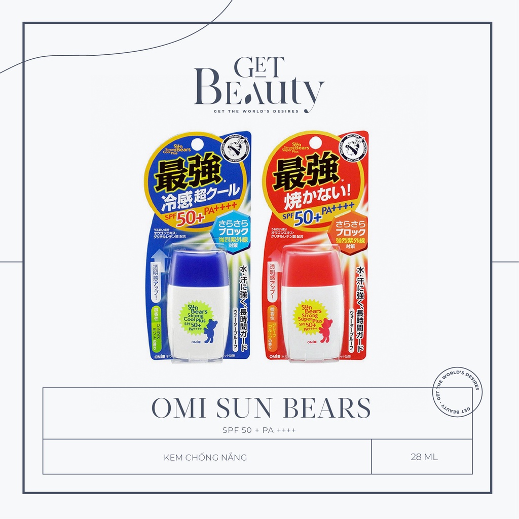 KEM CHỐNG NẮNG OMI SUN BEARS SPF 50 + PA ++++ 28ML