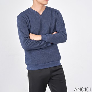 Áo Sweater Nam Dáng Cổ V ROUGH Chất Nỉ Lông Co Giãn