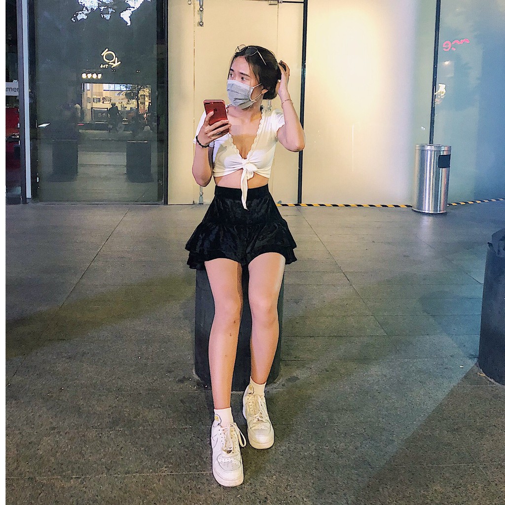 Áo croptop nơ ngực sexy🍓nơ tuỳ chỉnh,vải siêu mịn, co giản tốt📷Hình thật mẫu nhà trồng📷 | BigBuy360 - bigbuy360.vn