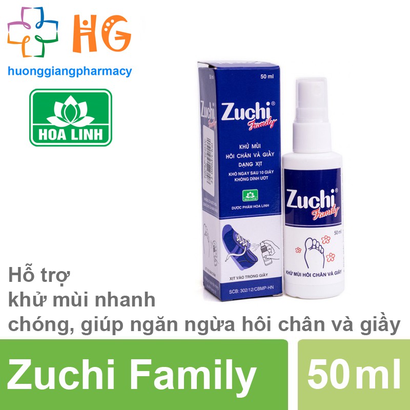 Zuchi family - Khử mùi hôi chân và giầy dạng xịt ( 50 ml )