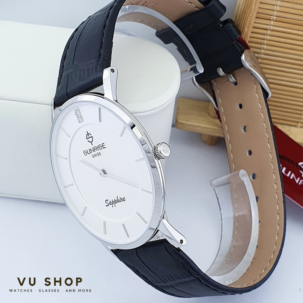 ĐỒNG HỒ ĐÔI SUNRISE DM737PWB - KÍNH SAPPHIRE