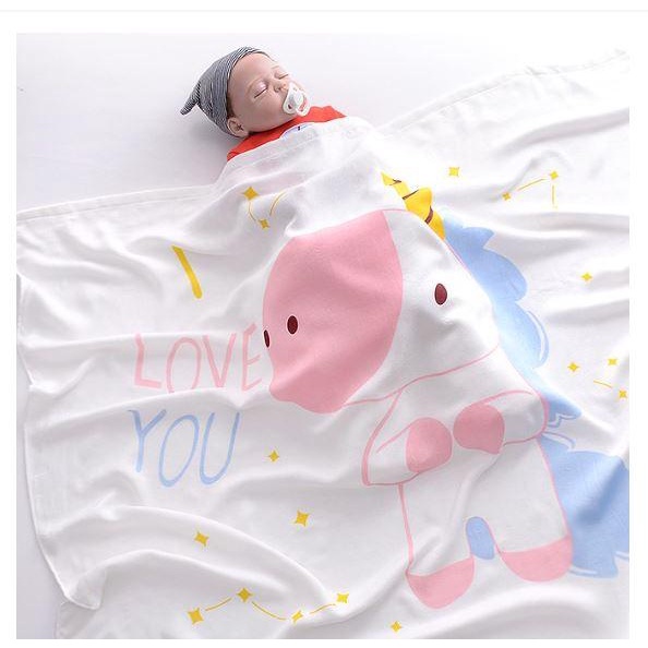 Chăn/Mền Lụa Cho Bé - Khăn Cotton Mỏng Mềm Cho Bé