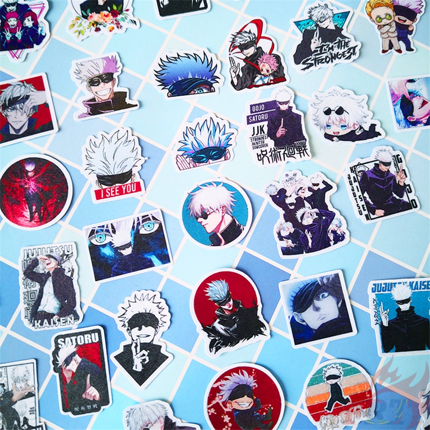 Bộ 40 miếng dán trang trí album thủ công in hình Jujutsu Kaisen. Gojo Satoru Q-2