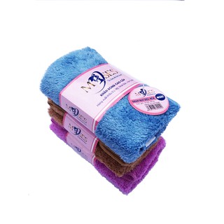 Bộ 5 Khăn mặt Lông cừu 30x45 cm, Siêu mềm, Thương hiệu Khăn bông Nữ thần MUSES