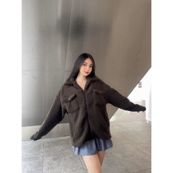 Áo khoác lông cừu nhân tạo nhập khẩu | Faux Shearling Jacket Unisex