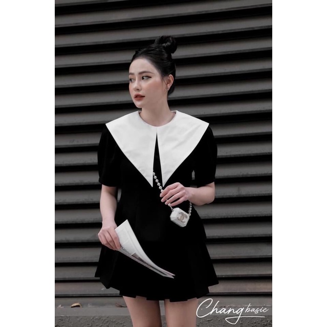 Set áo cổ sen mix chân váy siêu hot