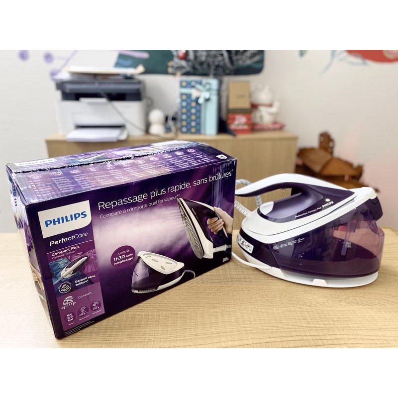 Bàn ủi bộ tạo hơi nước chống cháy vải Philips GC7933/30 và GC5039 ủi phẳng nhanh chóng - Hàng Chính Hãng