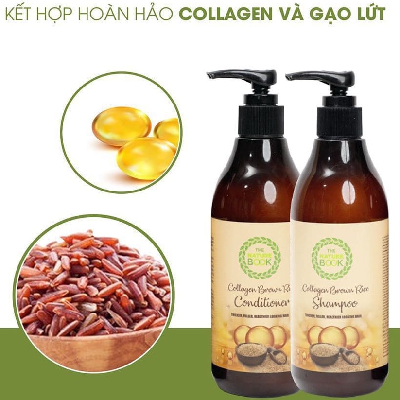 [CHÍNH HÃNG THE NATURE BOOK] DẦU XẢ DƯỠNG TÓC COLLAGEN GẠO LỨT – DẦU XẢ COLLAGEN BROWN RICE CONDITIONER