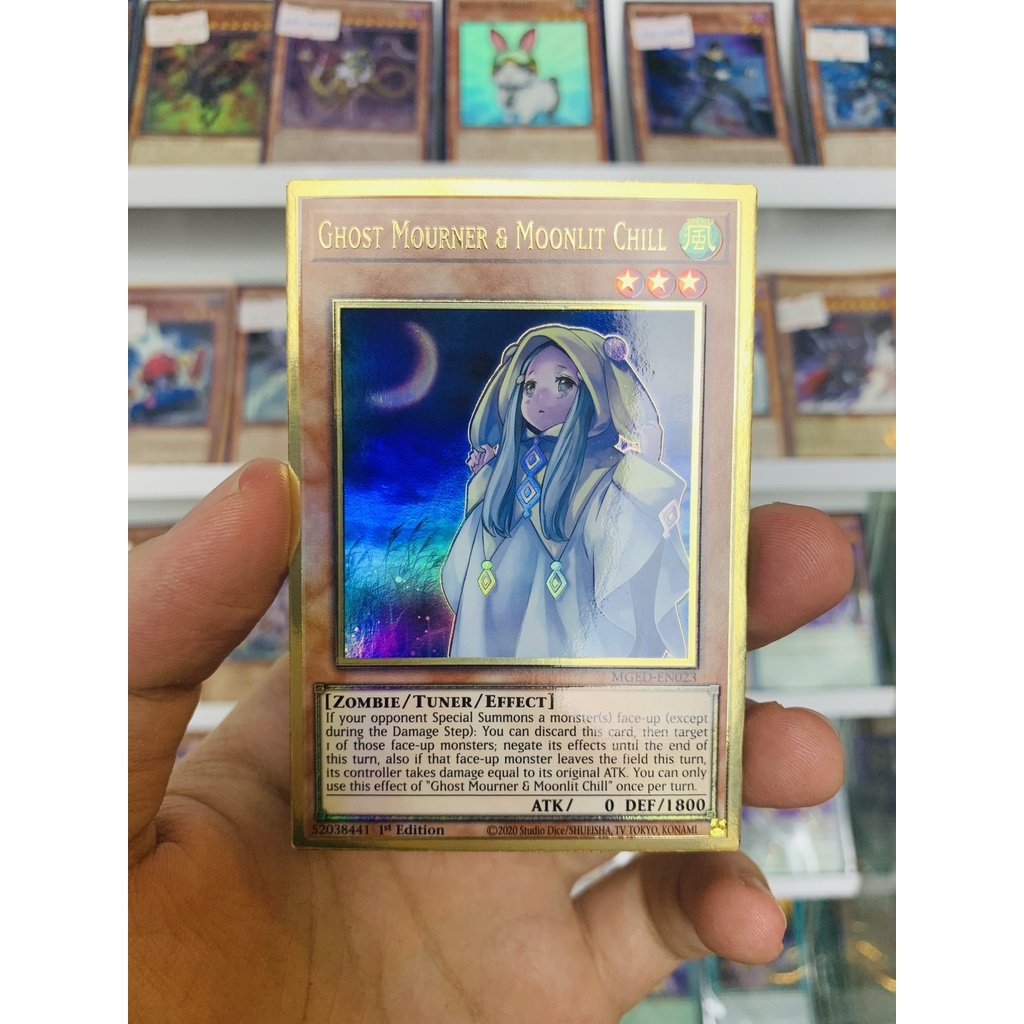 Thẻ Bài Lẻ YugiOh! Mã MGED-EN023 - Ghost Mourner & Moonlit Chill - Premium Gold Rare - 1st Edition