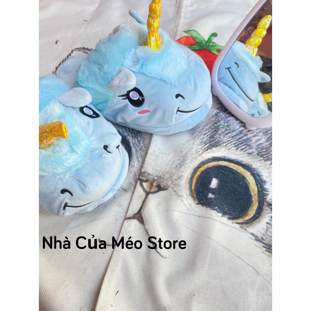 Dép lông đi trong nhà - kiểu dáng unicorn dễ thương [Nhà Của Méo Store]