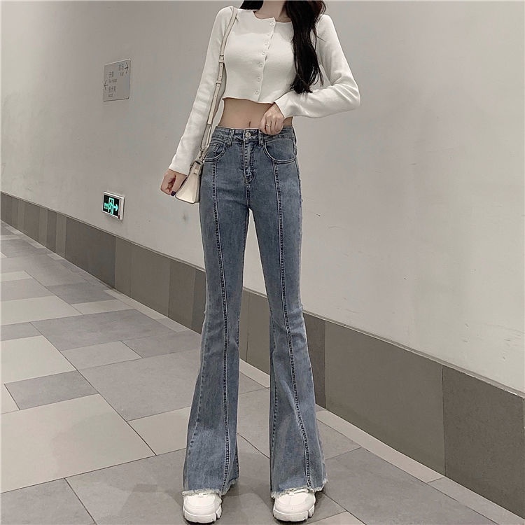 Vintage show thin high waist pants