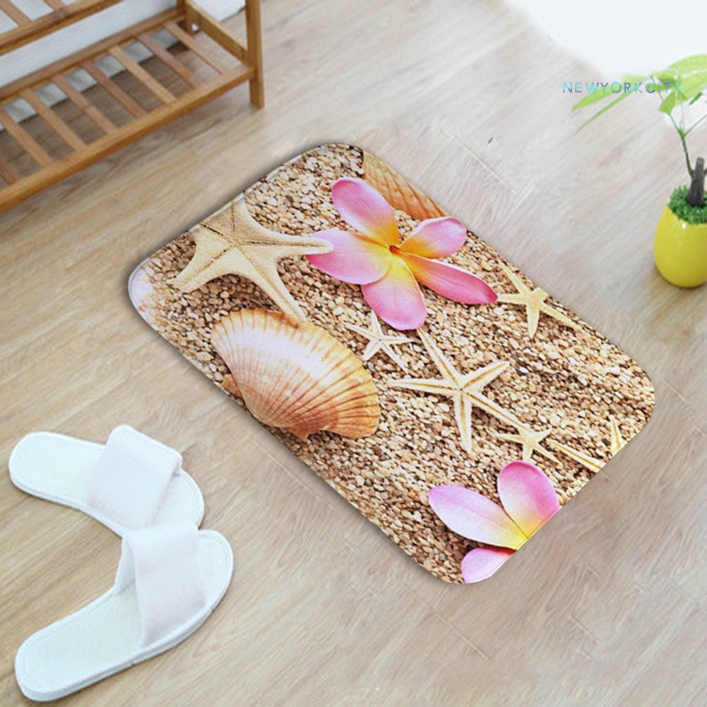 Thảm Lót Sàn Chống Trượt Hình Vỏ Sò Biển 40X60Cm