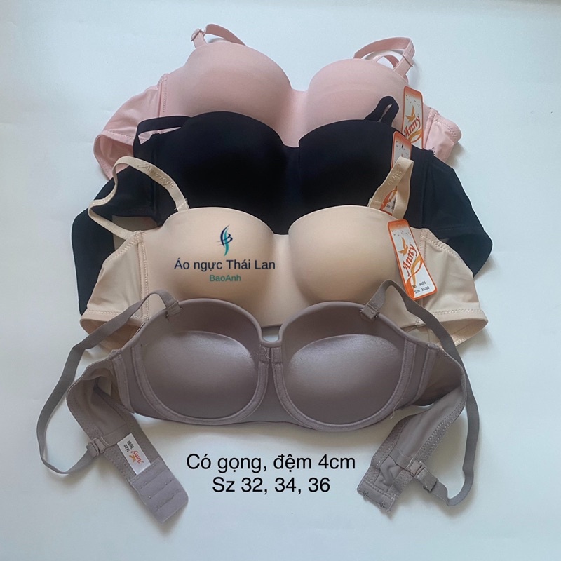 Áo lót nữ áo ngực cup ngang đệm dày có gọng Thái Lan 9685 nâng ngực size 32 đến size 36