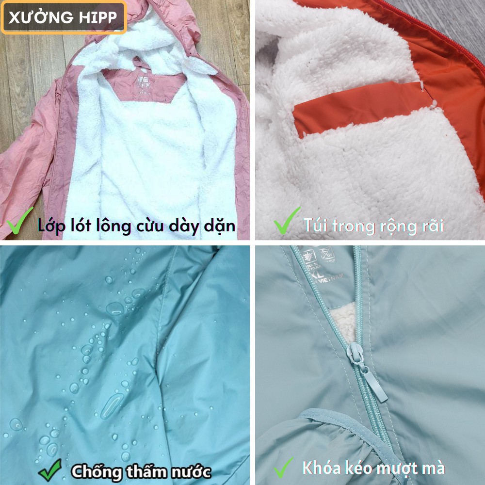 P Áo gió lót lông cừu con nhỏ siêu ấm cho bé trai và bé gái trong khoảng 5-14 tuổi Xưởng Hipp, KGTEL 521 6