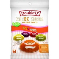 Kẹo Ngậm Bạc Hà, Trái Cây Không Đường Sugar Free Fruit Drops, Fruit Jellies, Butter Candy Clear Mint Double D 70g