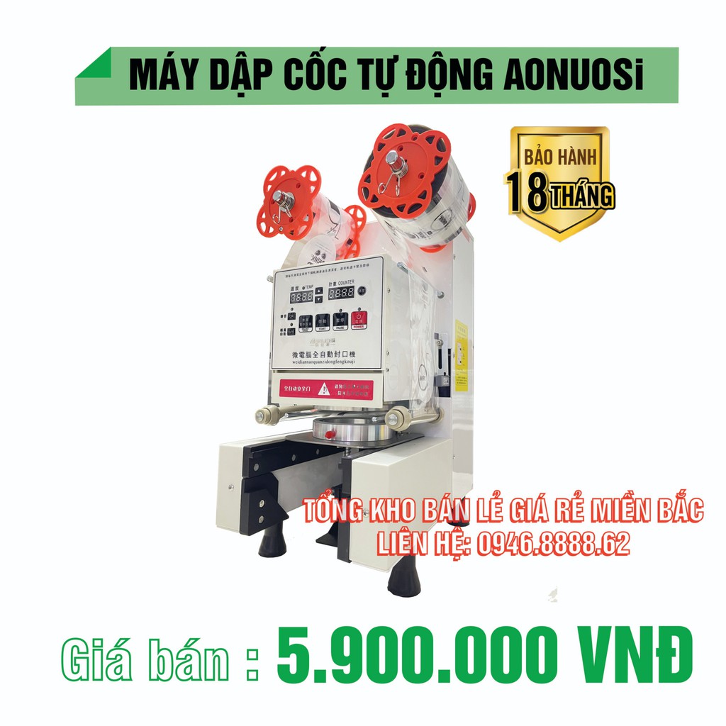 Máy Ép Ly Trà Sữa AONUOSI, Máy Ép Ly Nhựa, Máy Dán Nắp Ly Nhựa – Máy Dán Miệng Ly – Máy Dập Nắp Cốc Trà Sữa Tự động