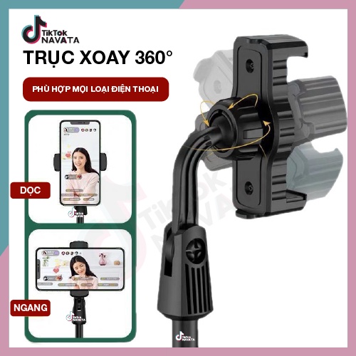 Giá Đỡ Kẹp Điện Thoại Livestream xem video Xoay 360 Độ Chắn Chắn không đổ dùng để Quay Phim Ghi Hình Đa Dụng