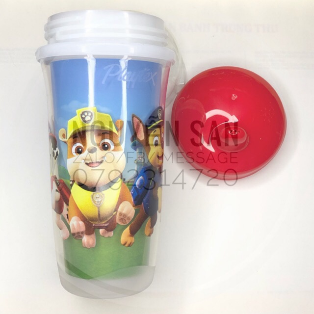 Bình Nước Playtex CANADA PawPatrol chó cứu hộ 266ml không ống hút
