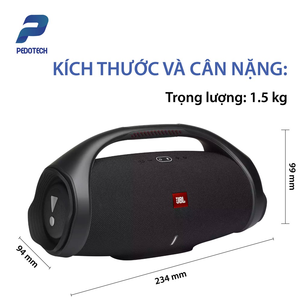 Loa bluetooth JBL Boombox ÂM THANH SỐNG ĐỘNG nghe nhạc khủng lên tới 24h, chống thấm nước, BẢO HÀNH 6 THÁNG