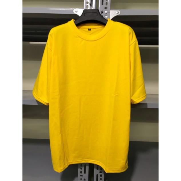 Áo phông vàng trơn form rộng tay lỡ - áo over vàng - yellow tee New