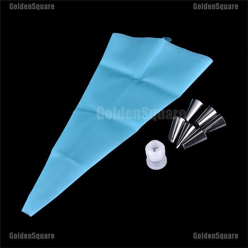 Túi Bắt Bông Kem Silicone + Đầu Phun Kem Trang Trí Bánh
