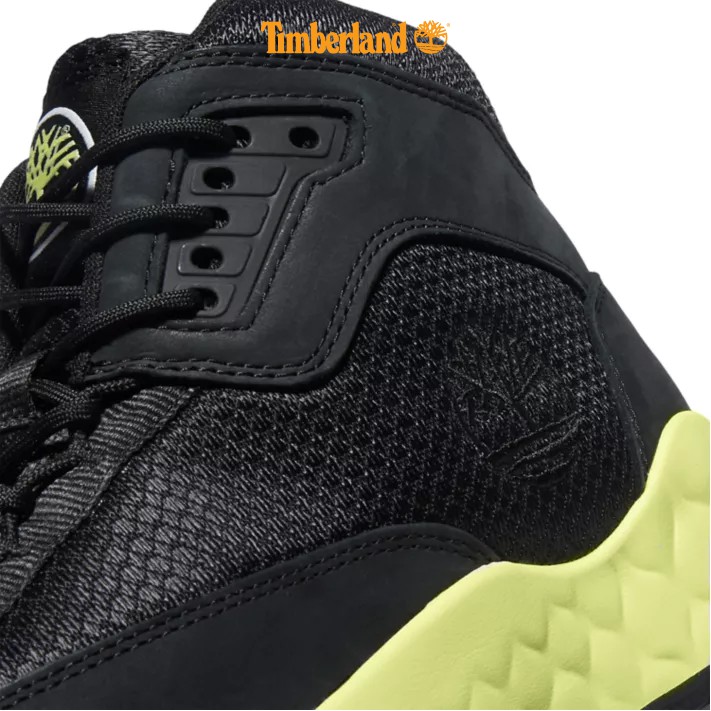 Giày Thể Thao Nam Solar Wave Leather/Fabric Mid Hiker Boots Màu Đen Timberland TB0A2BBF04