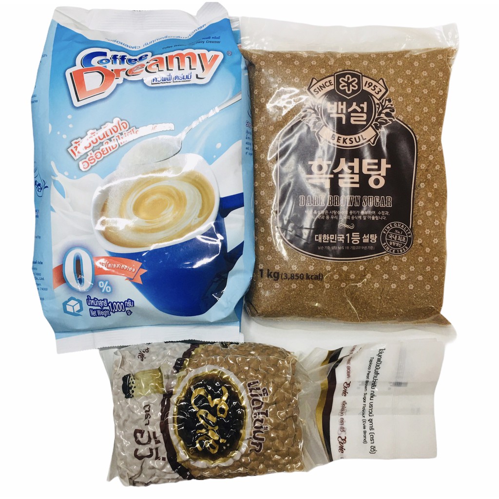 Nguyên liệu nấu trà sữa/ trân châu đường đen gói 1kg