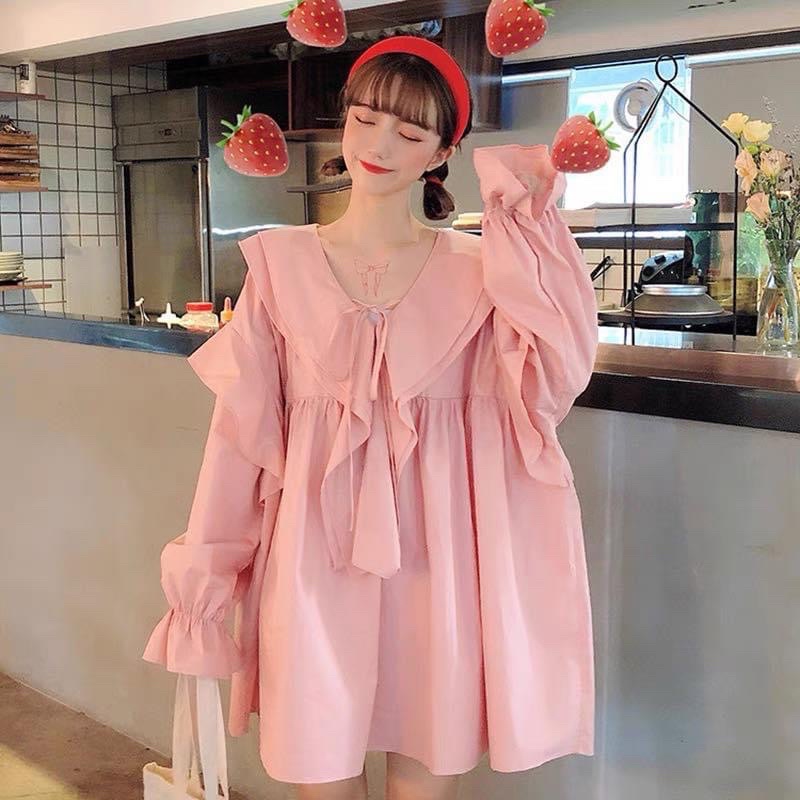 Áo Váy Ulzzang Vải Thô Hàn Mịn Mát | BigBuy360 - bigbuy360.vn
