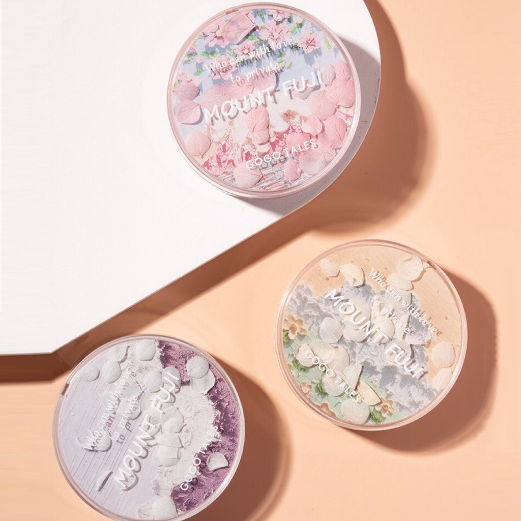 (Mẫu Mới 2022) Phấn Phủ Nén GOGO TALES Fuji Hoa Anh Đào Kiềm Dầu Flower Girl Mount Fuji Pressed Powder