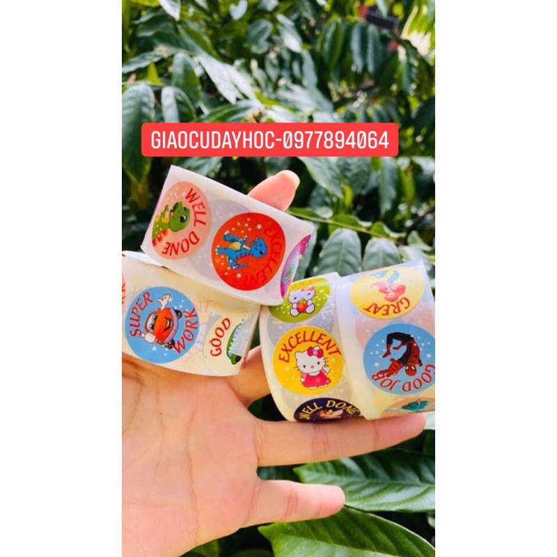 Roll Sticker - Sticker cuộn☘️500 stickers siêu yêu giáo cụ dạy học cần thiết cho giáo viên