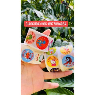 [GIÁ SỈ ] Roll Sticker - Sticker cuộn☘️500 stickers siêu yêu giáo cụ dạy học cần thiết cho giáo viên