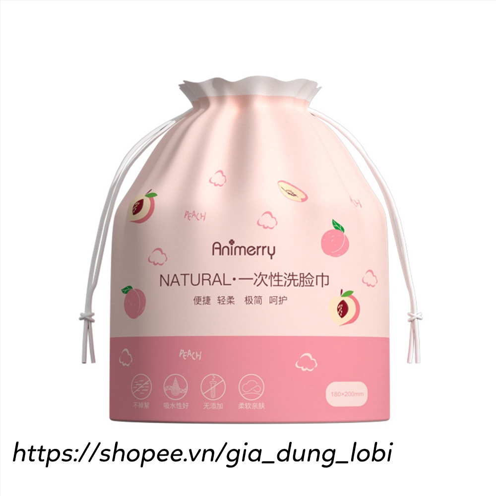 Khăn mặt khô ANIMERRY dùng 1 lần lau khô, lau ướt - Giấy lau mặt tẩy trang dùng một lần