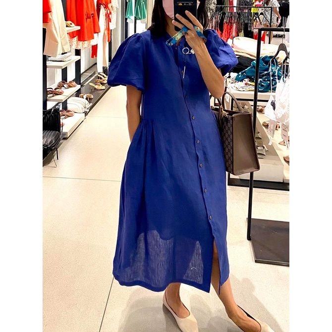 Rập Giấy 30099 - Đầm nhún eo, tay phồng lồng đèn