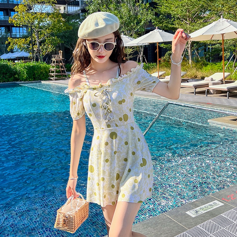 Đồ Bơi Một Mảnh Trễ Vai Thiết Kế Mới Thời Trang Cho Nữ