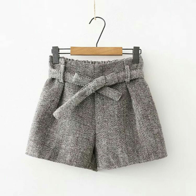 Quần Short Dạ Thắt Nơ
