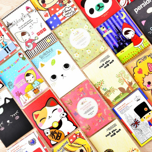 [Mã LIFE0803ALL giảm 10% đơn 0K] Sổ mini in hình cute giao ngẫu nhiên nhiều mẫu trộn