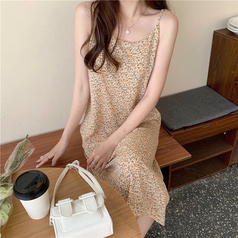 Váy hoa nhí vintage đi biển siêu xinh