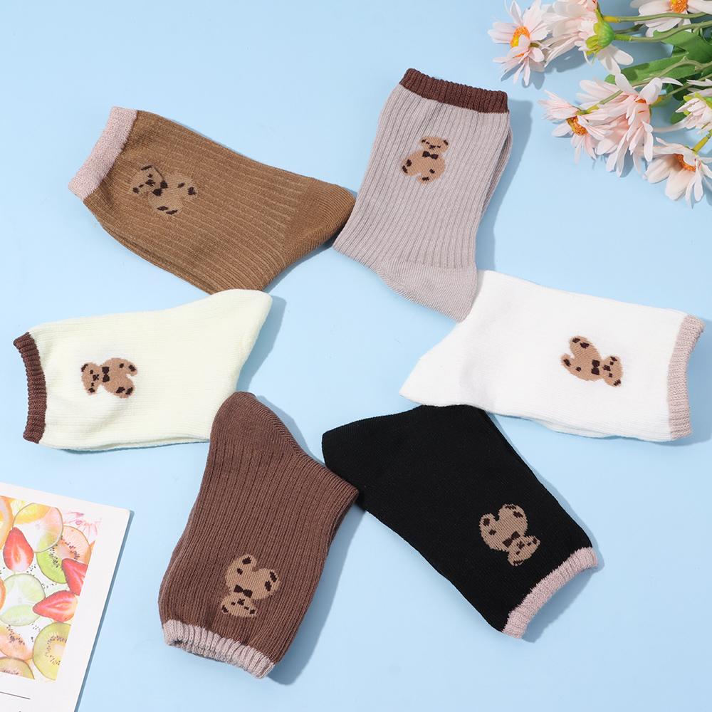 LUOL Vớ Cotton Thấm Hút Mồ Hôi Thoáng Khí Thêu Họa Tiết Hoạt Hình Dễ Thương Cho Nam