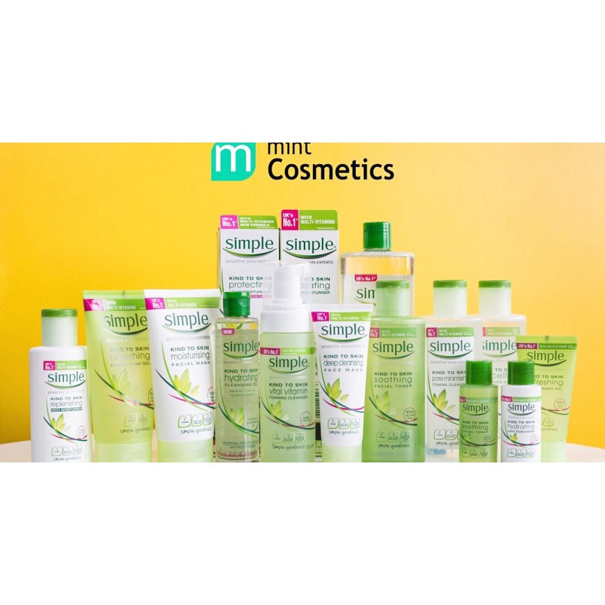 [Mã COS1904 giảm 8% đơn 300K] Các Sản Phẩm Của Simple Dành Cho Da Nhạy Cảm - Tẩy trang - Nước hoa hồng - Sữa rửa mặt | BigBuy360 - bigbuy360.vn