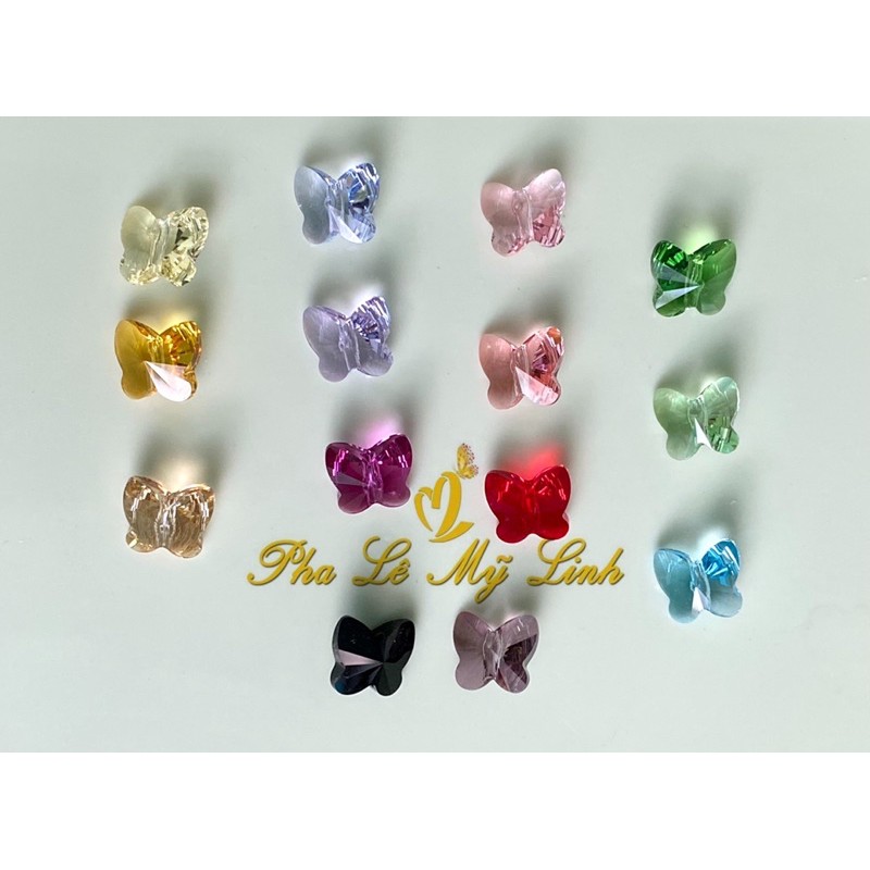 5 viên pha lê Swarovski 10mm kiểu xỏ thẳng