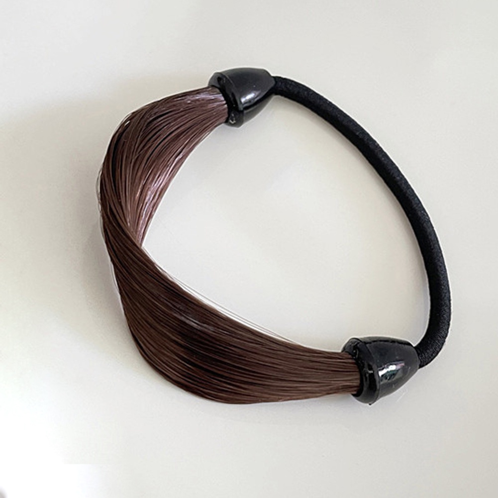 Dây Buộc Tóc Giả Màu Đen Và Nâu Vô Hình Co Giãn Thời Trang