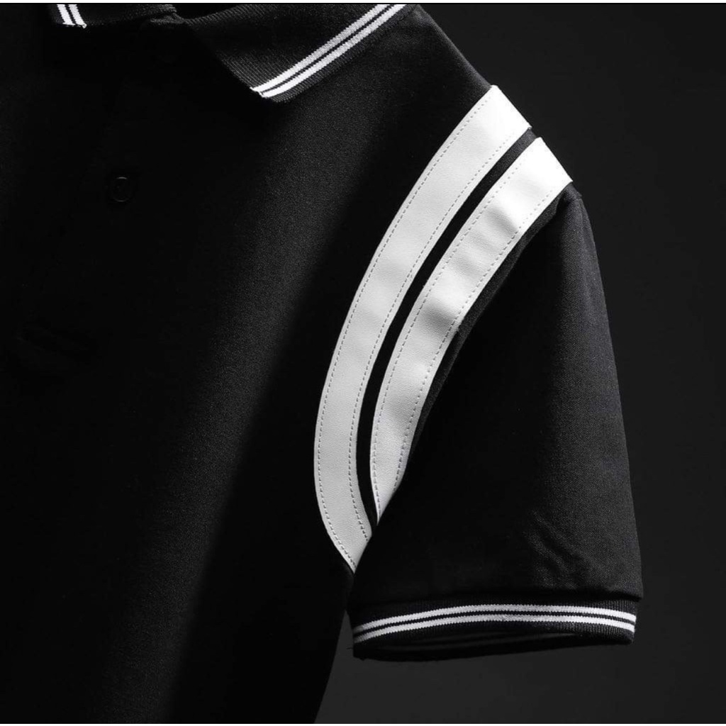 Áo polo GIVENCH.I , áo tay ngắn GIVENCH.I phối viền vai da vải cotton cá sấu cực hot