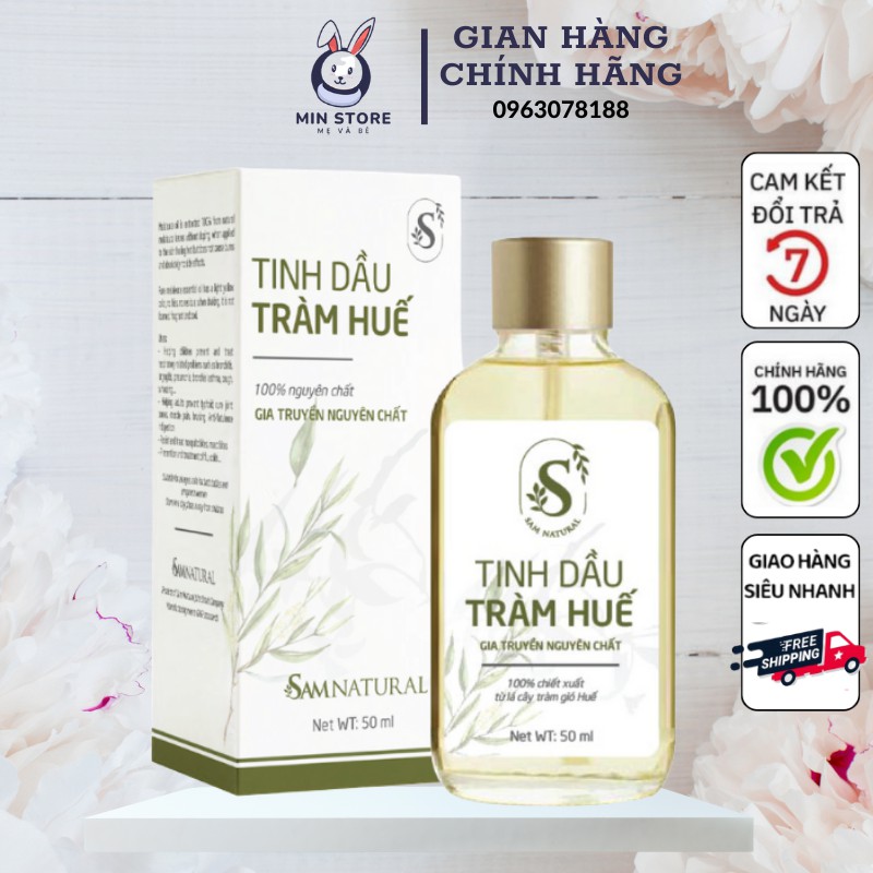 Tinh Dầu Tràm Huế Samnatural 100% Nguyên Chất . Phòng Cúm,Giảm Ho,Chống Cảm,Tăng Đề Kháng Khi Trời Lạnh