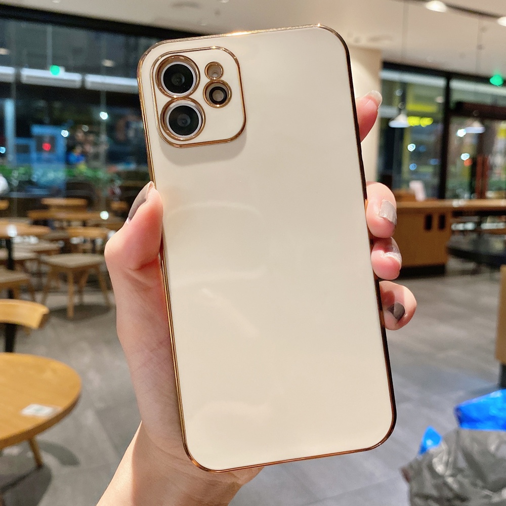Ốp điện thoại TPU mạ màu trơn sang trọng thích hợp cho Iphone 12 11 Pro Max Xs Max Xr X 8 7 Plus