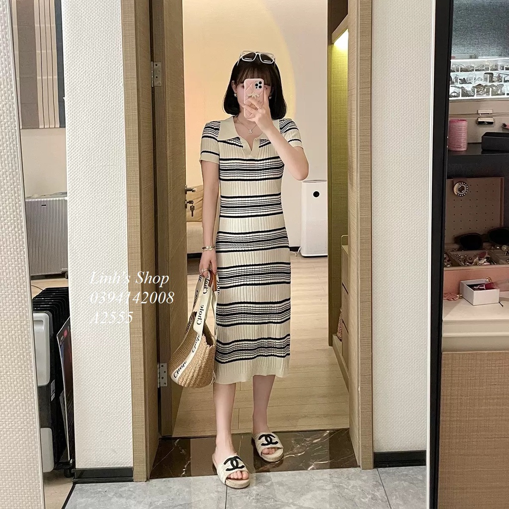 Váy Len Mongtoghi mỏng ngắn tay A2555