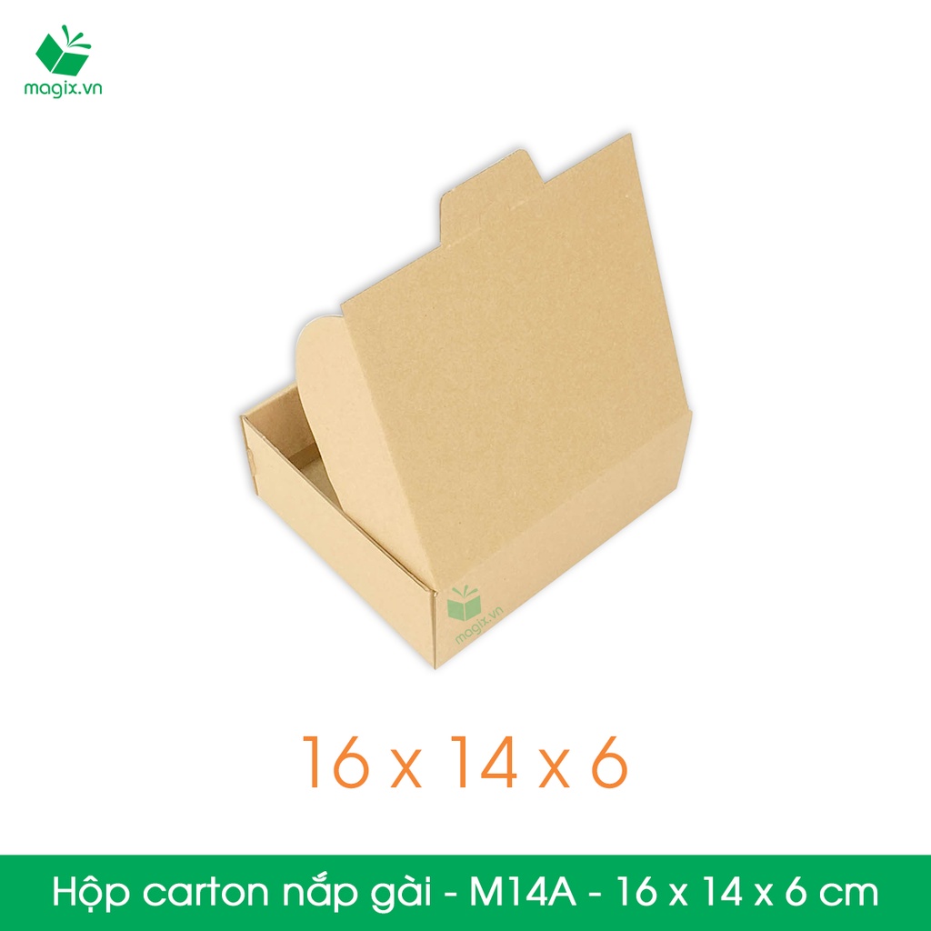 M14A - 16x14x6cm - 50 Thùng hộp carton nắp gài đóng hàng