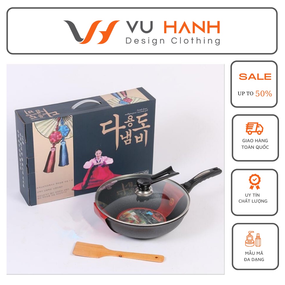 Chảo Đá Chống Dính Siêu Bền Sâu Lòng Hàn Quốc 30cm | Shop Vũ Hạnh